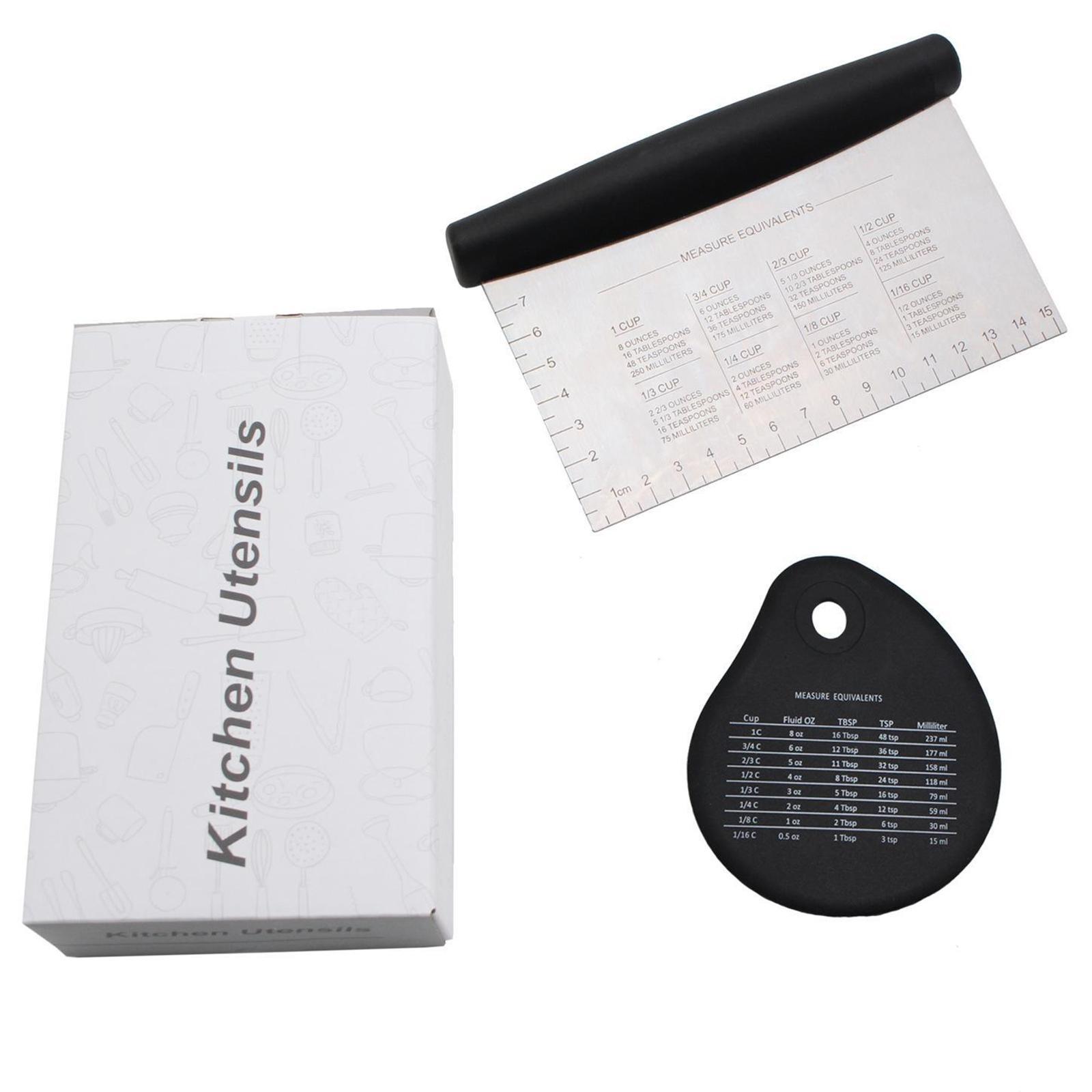 Stainless Steel Bench Scraper Dough Scraper Cutter Food Grade with Bowl Scrapper