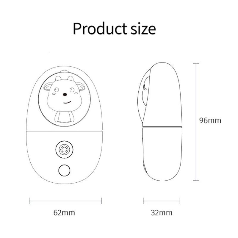 Sương Nano Mặt Xịt USB Máy Phun Sương Tạo Độ Ẩm Mini Di Động Thủy Hóa Sương Lạnh Hoa Văn Mặt Xịt 35ML Làm Đẹp Dụng Cụ Chăm Sóc Da