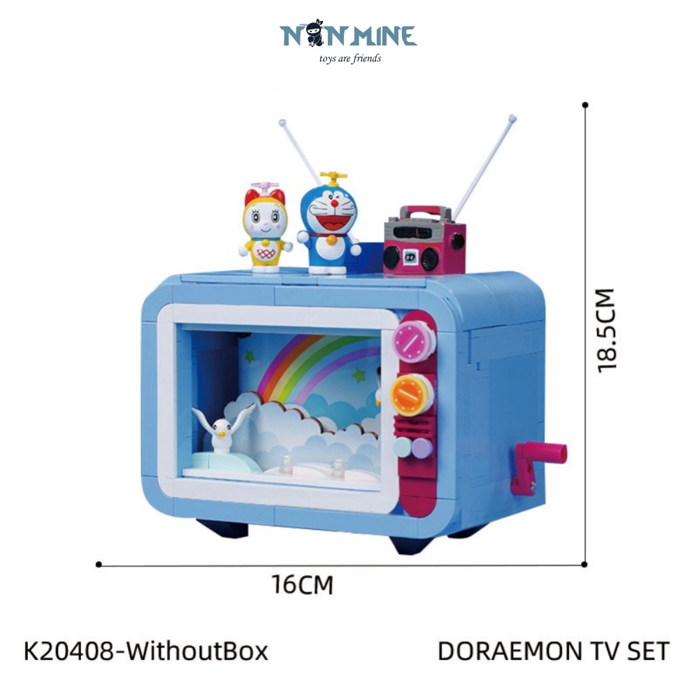 Bộ Xếp Hình Lắp Ráp Doraemon Set Tivi 20408 Mô Hình Cho Trẻ Từ 6 Tuổi