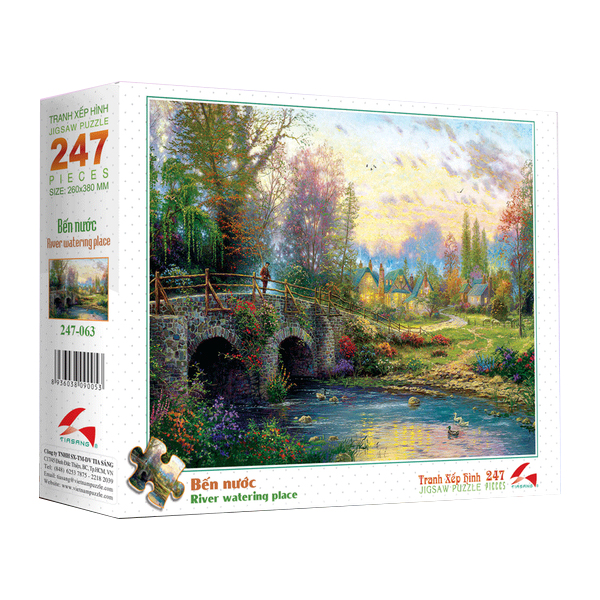 Tranh xếp Hình Tia Sáng Bến Nước