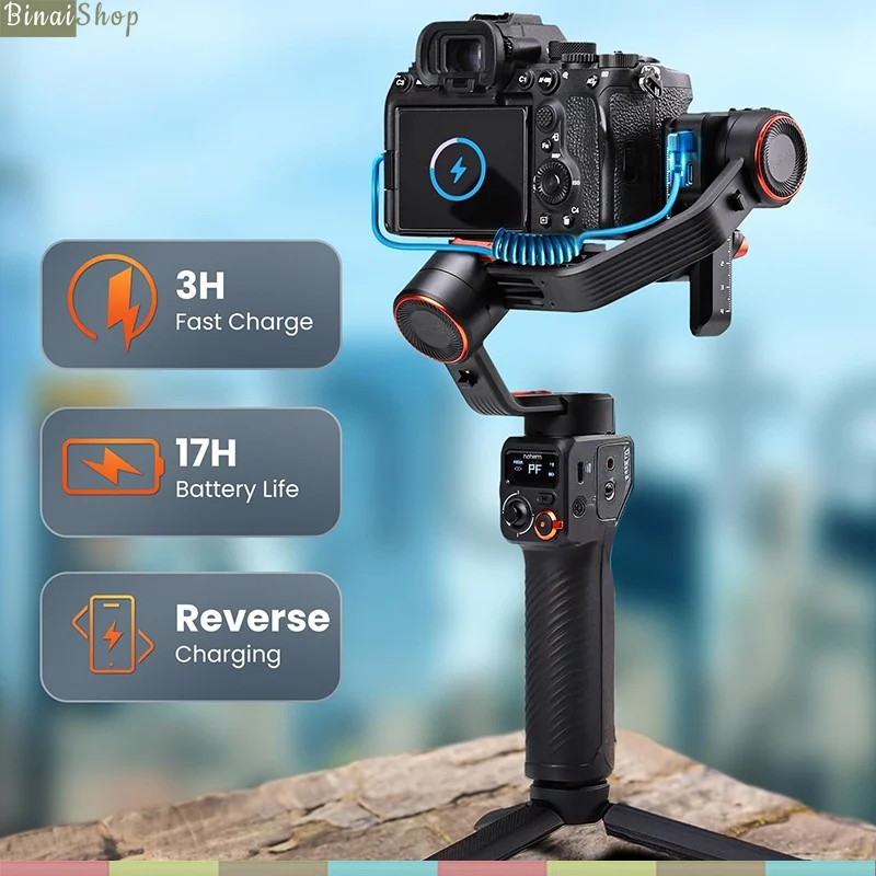 Hohem Isteady MT2 / MT2 KIT - Gimbal Chống Rung 4 Trong 1 Dành Cho Smartphone, Camera Action, Máy Ảnh Cỡ Nhỏ Và DSLR, Tích Hợp Cảm Biến AI, Tải Trọng 1.2Kg - Hàng chính hãng