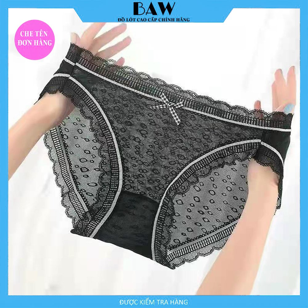 Quần Lót Nữ, Bộ 5 Quần Lót Ren Nữ Cao Cấp Mềm Mịn Hàng Thương Gia, Quần Lót Nữ Kháng Khuẩn, Quần Lót Nữ Co Giãn Tốt Thương Hiệu Baw Mã QLN1508