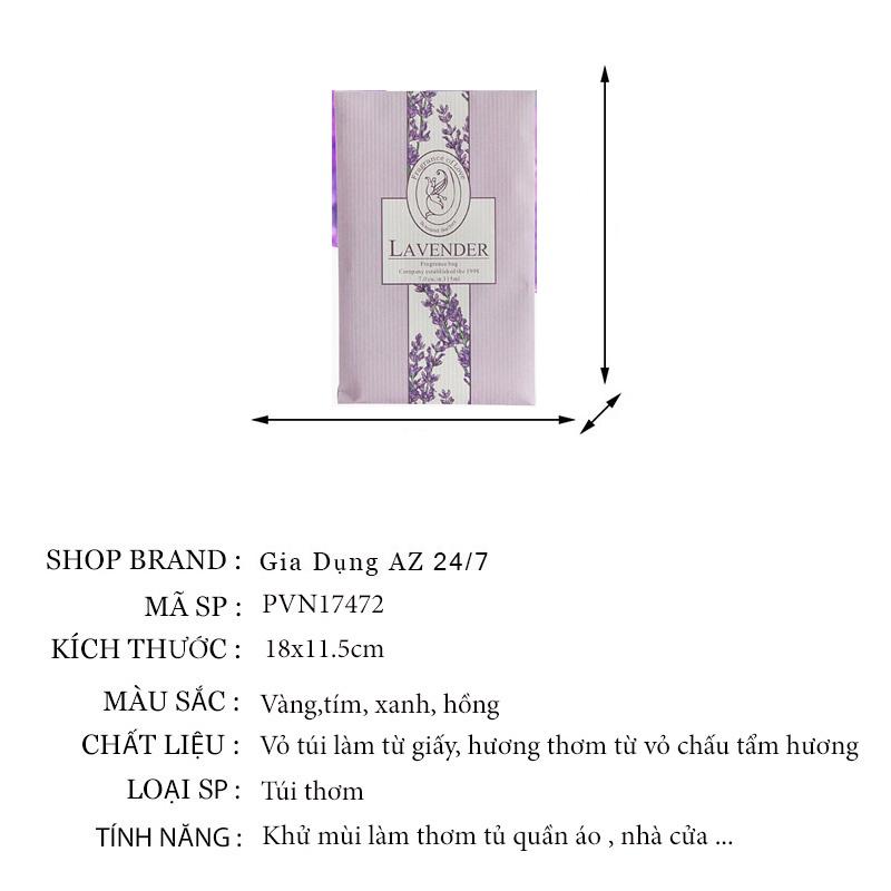 Túi thơm treo tủ quần áo nhiều mùi hương thơm tự nhiên nhẹ dịu giúp quần áo thơm lâu tiện dụng PVN17472