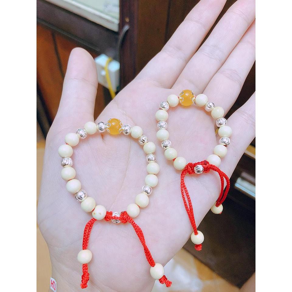 Vòng dâu mix bạc cho bé