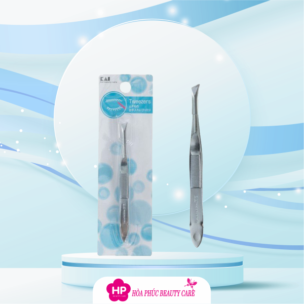 Nhíp Nhổ Lông Mày Bằng Thép Kai Tweezers HL0401 (Màu Xanh)