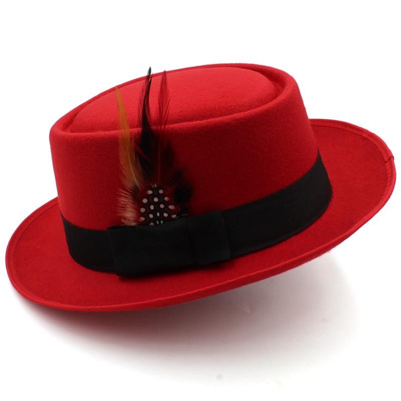 Nam Mũ Nữ Danh Anh Jazz Nón Mùa Thu Giai Đoạn Mùa Đông Hiệu Năng Tweed Lông Đầu Dẹt Đen Nỉ