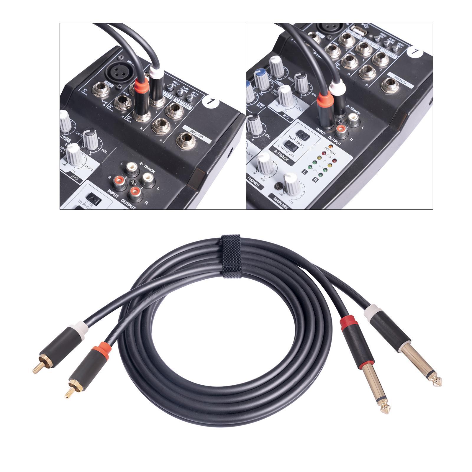 Dual 6.35mm to Dual Male Adapter Cable 1.5M