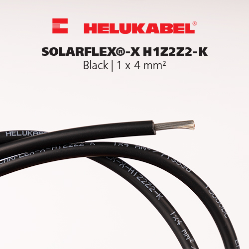 Dây cáp DC HELUKABEL SOLARFLEX-X H1Z2Z2-K | Black | 1 x 4 mm²