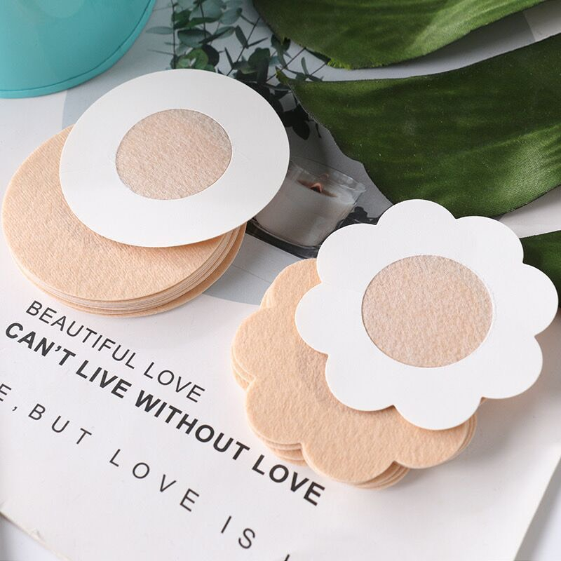 Hộp 60 Miếng Dán Ngực Giấy Dùng 1 Lần Hình Hoa Siêu Bám Dính Thông Hơi Thoáng Mát 307