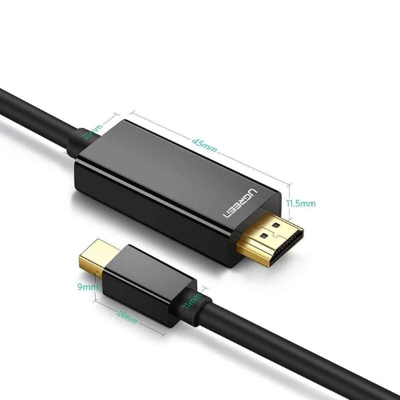 Ugreen UG10436MD101TK 3M màu Đen Cáp chuyển đổi Mini DP sang HDMI hỗ trợ phân phải 1080P - HÀNG CHÍNH HÃNG