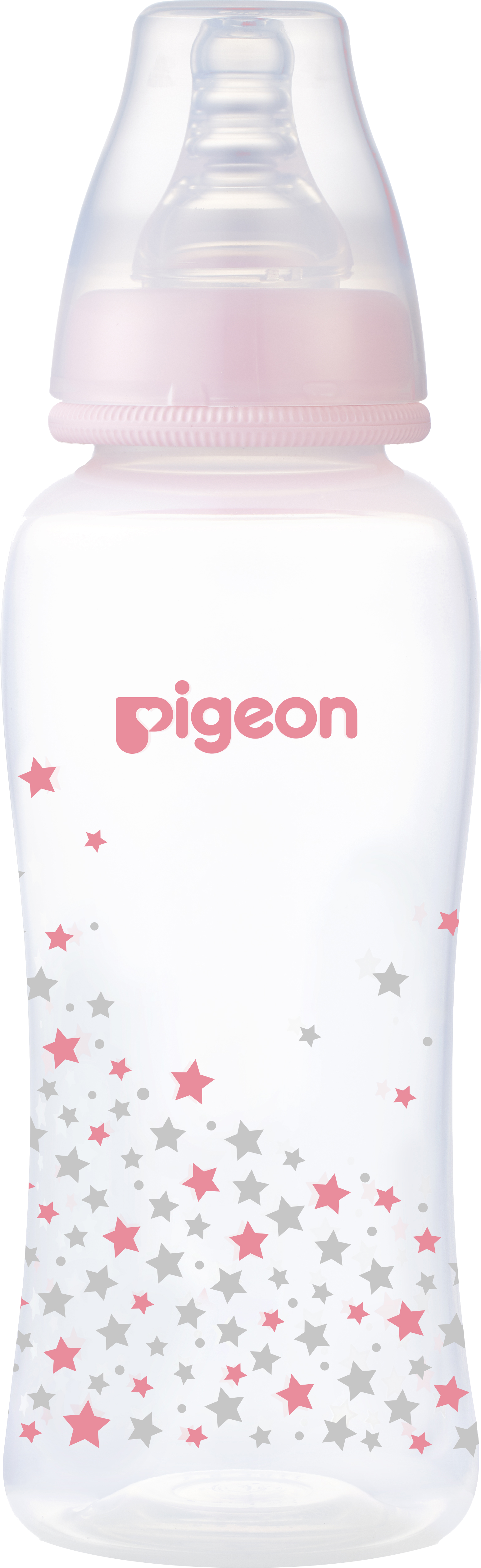 Bình sữa cổ hẹp PP Streamline hình ngôi sao hồng/xanh Pigeon 250ml