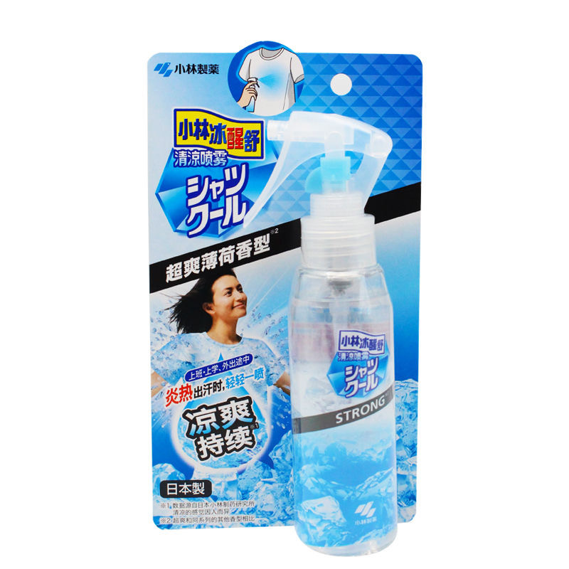 Xịt làm mát cơ thể cho người lớn và trẻ em Kobayashi Shirt Cool Nhật Bản 100ml kết hợp chống tia UV và côn trùng