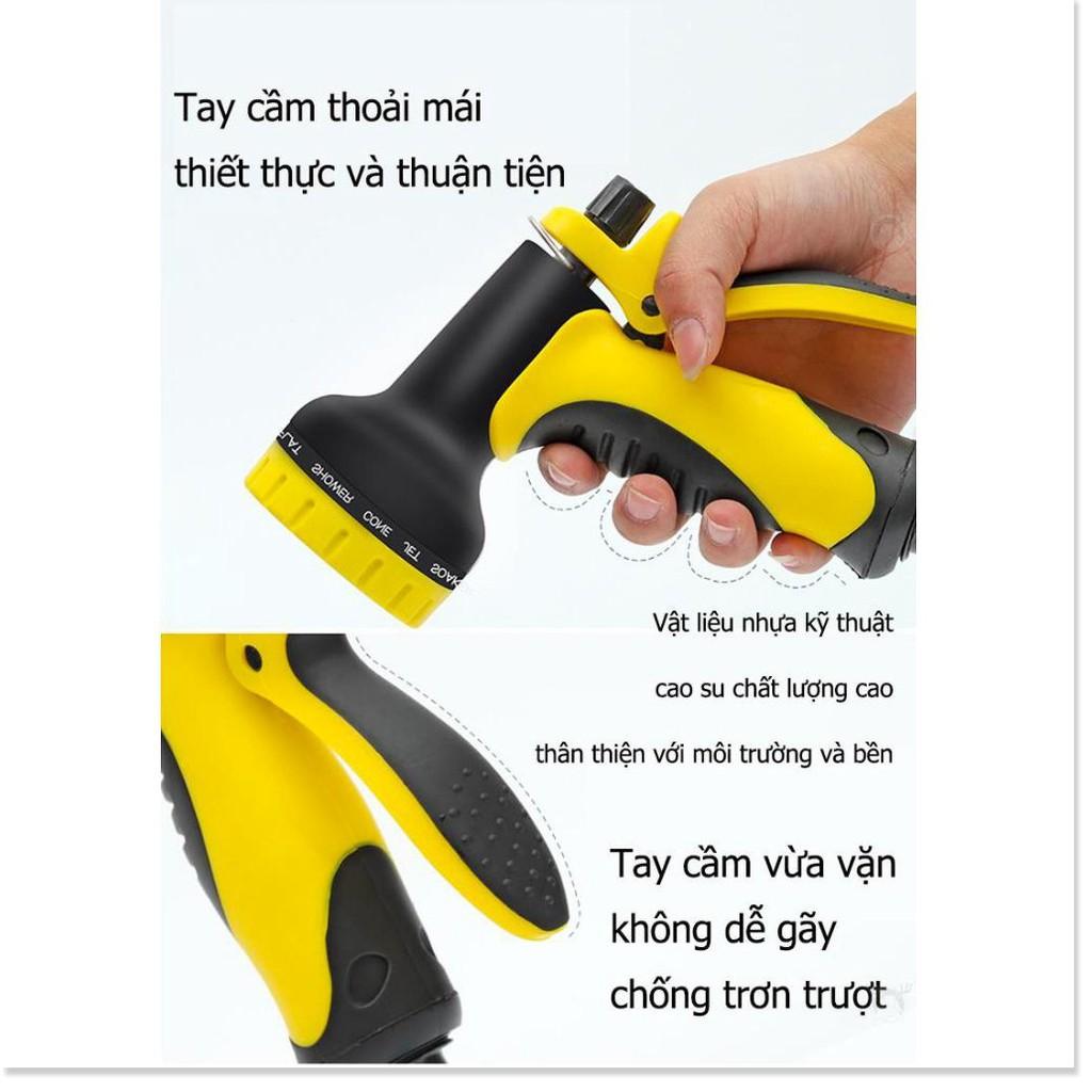 Đầu phun nước với 10 kiểu phun đầu nối + 2m dây