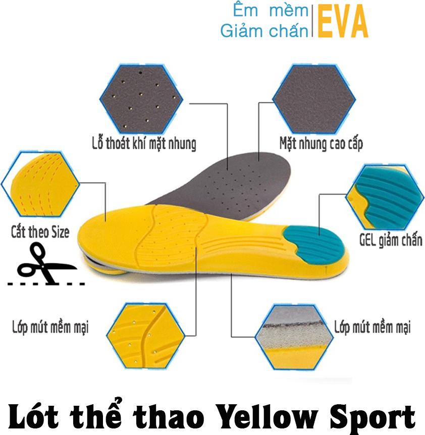 Lót Tăng Chiều Cao Cho Giày Thể Thao Nam Yellow Sport 2 Cm