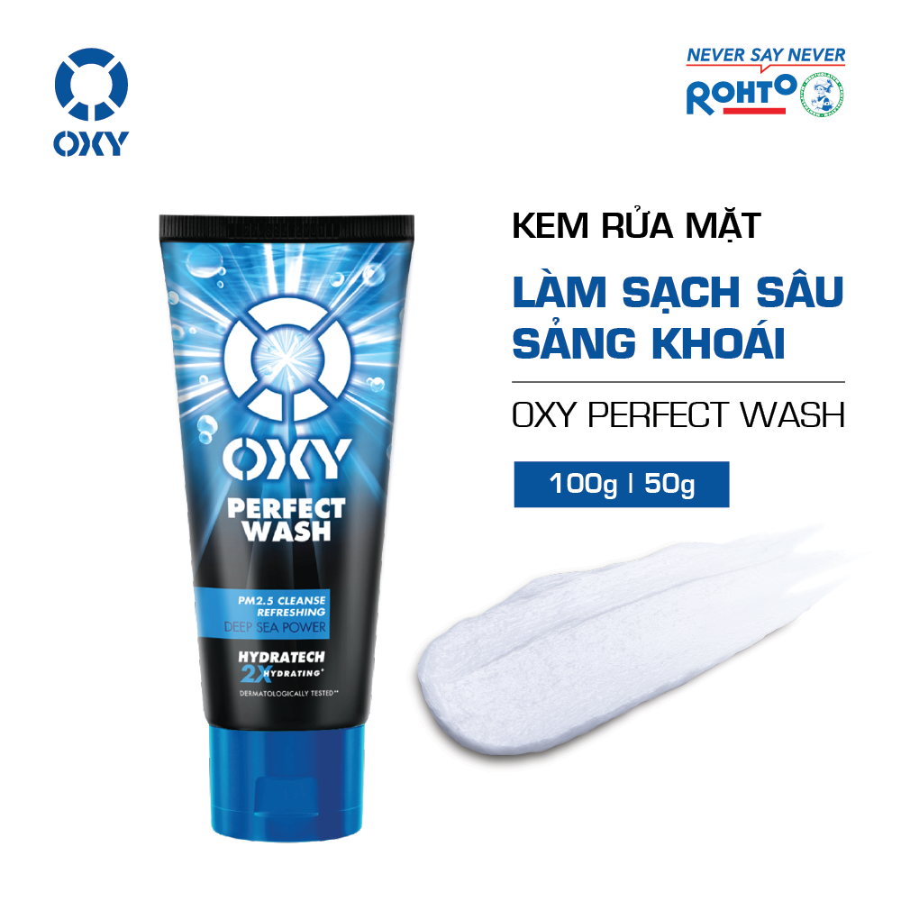 Kem Rửa Mặt Sạch Nhờn Mát Lạnh Oxy Perfect Wash (100g)