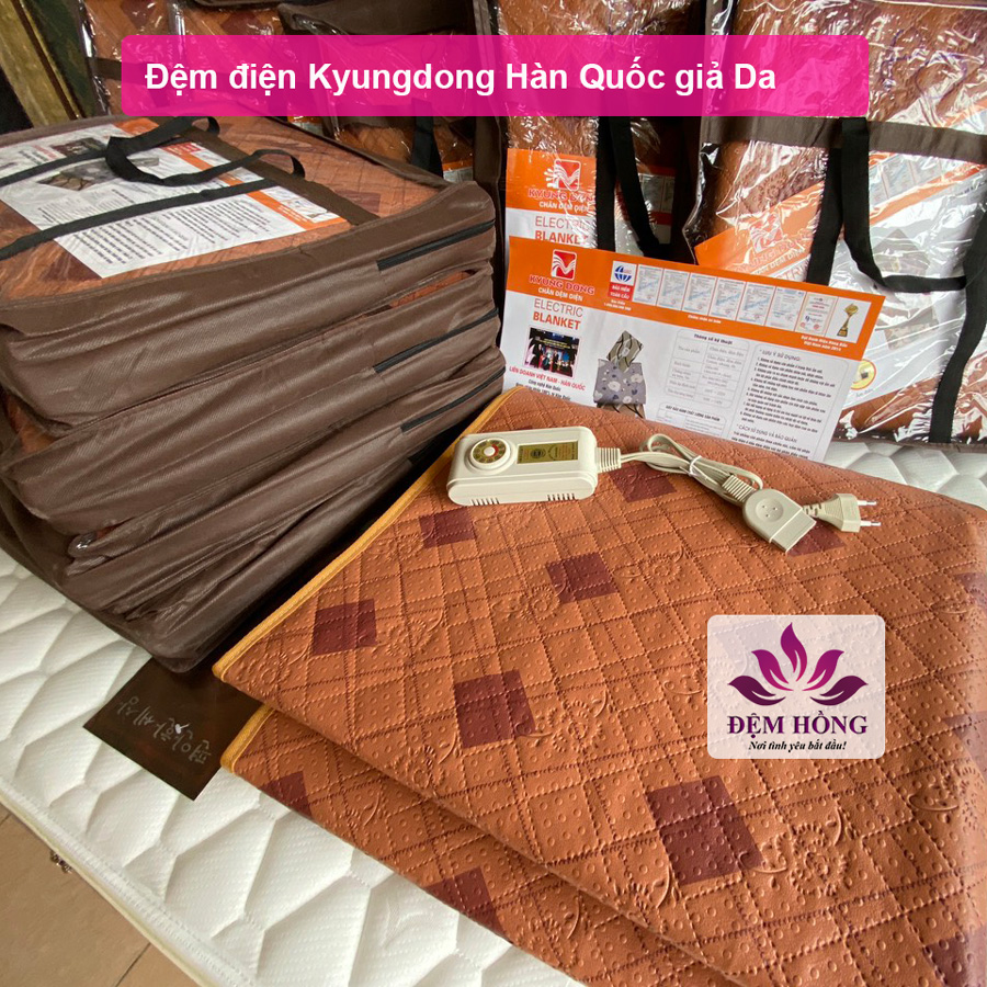 Đệm điện Kyungdong vải giả Da