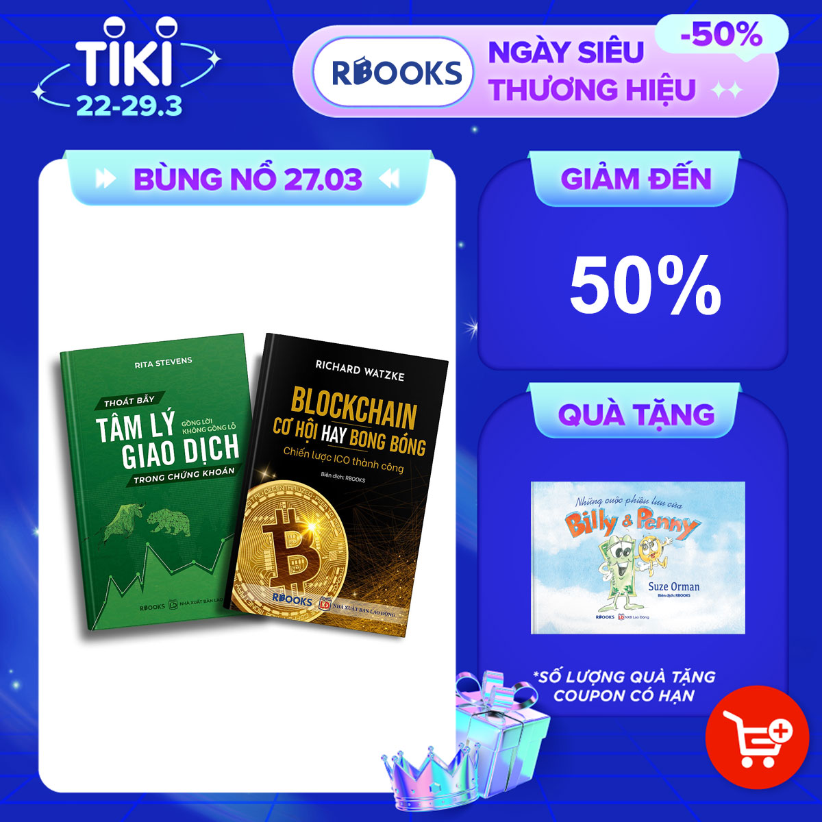 Combo sách đầu tư trong kỷ nguyên mới: Blockchain Cơ hội hay bong bong - Chiến lược ICO thành công + Thoát Bẫy Tâm Lý Giao Dịch Trong Chứng Khoán - Gồng Lời Không Gồng Lỗ