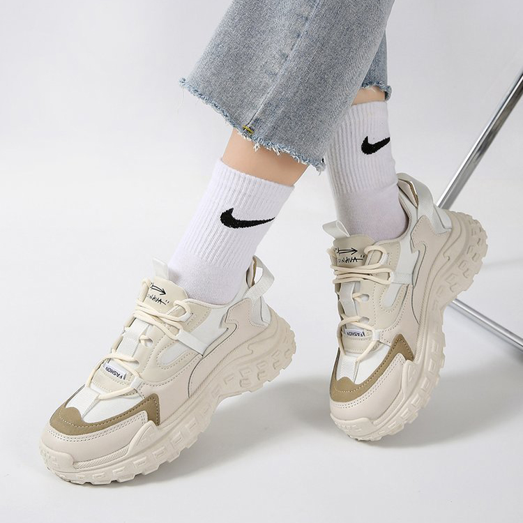 Giày thể thao nữ GEMI - giày ullzzang màu Xám - trắng, đế cao, kiểu dáng hot trend - M7224