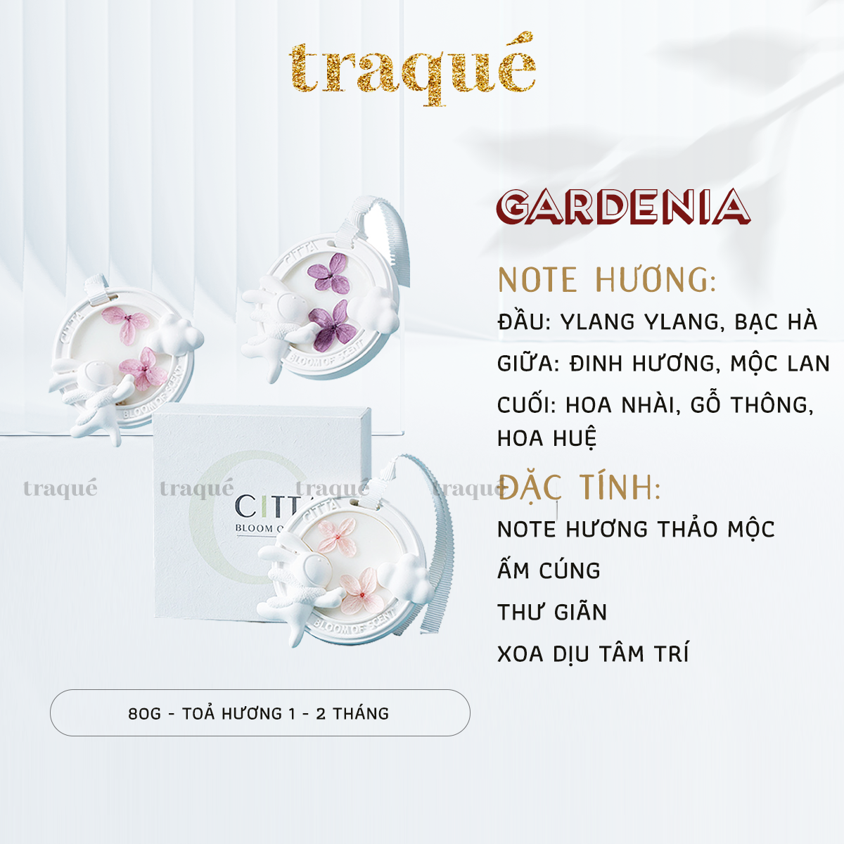 Thạch cao thơm - treo tủ quần áo, treo túi xách, phòng tắm