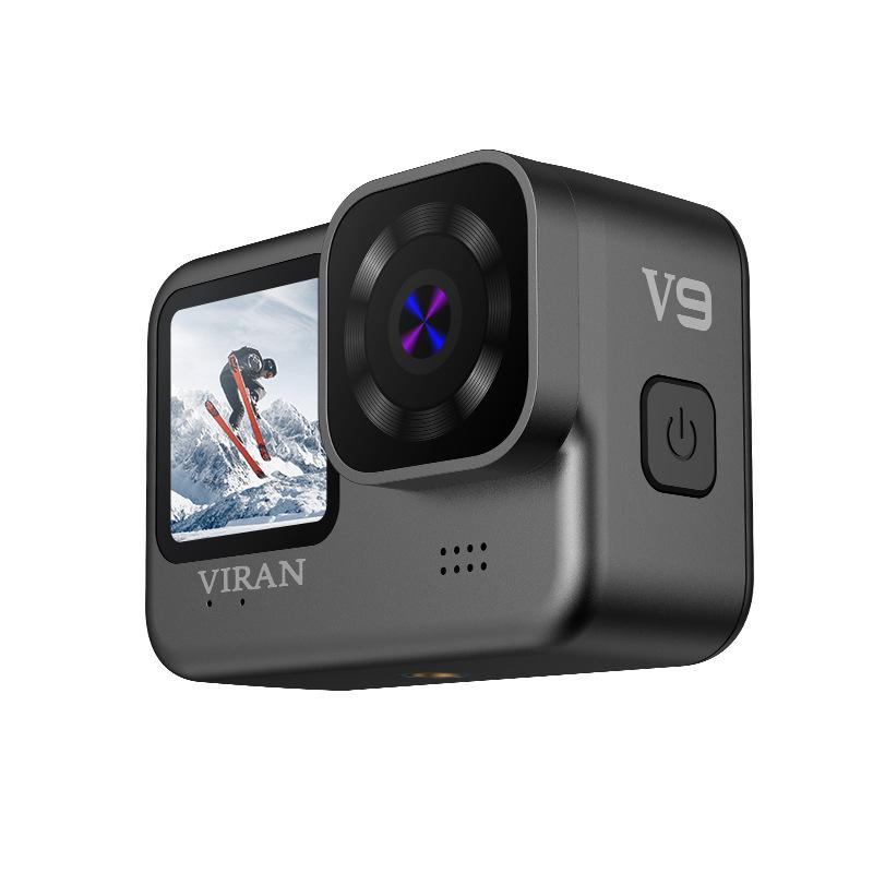 Máy ảnh thể thao 4K 60fps ổn định WiFi cho xe máy Mũ bảo hiểm xe máy V9 với màn hình điều khiển từ xa Máy ảnh thể thao chống thấm nước