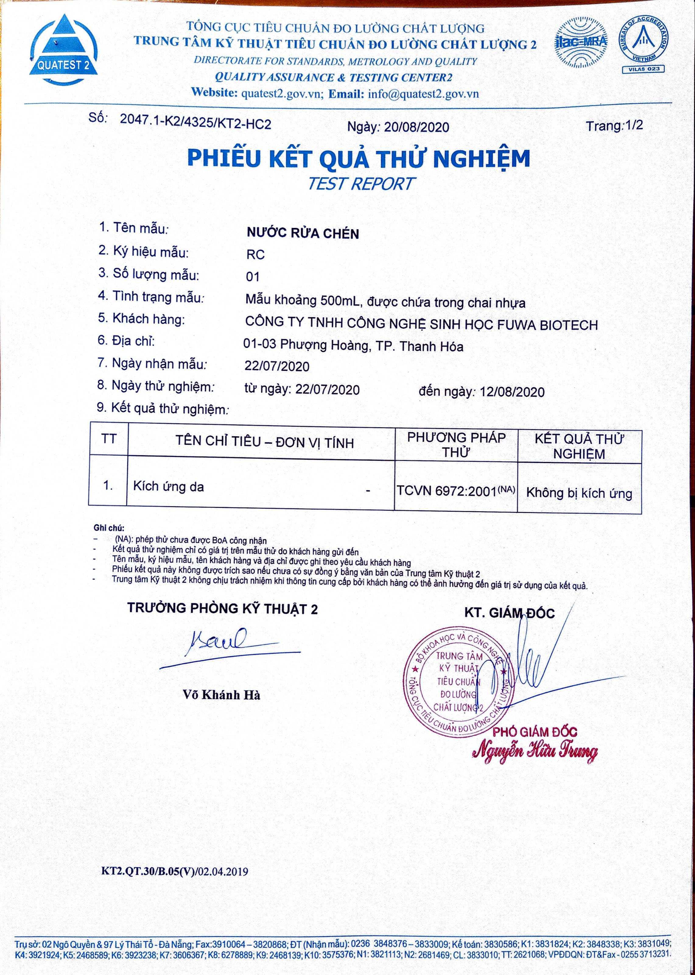Nước rửa chén hữu cơ enzyme sinh học dứa Fuwa3e 10L