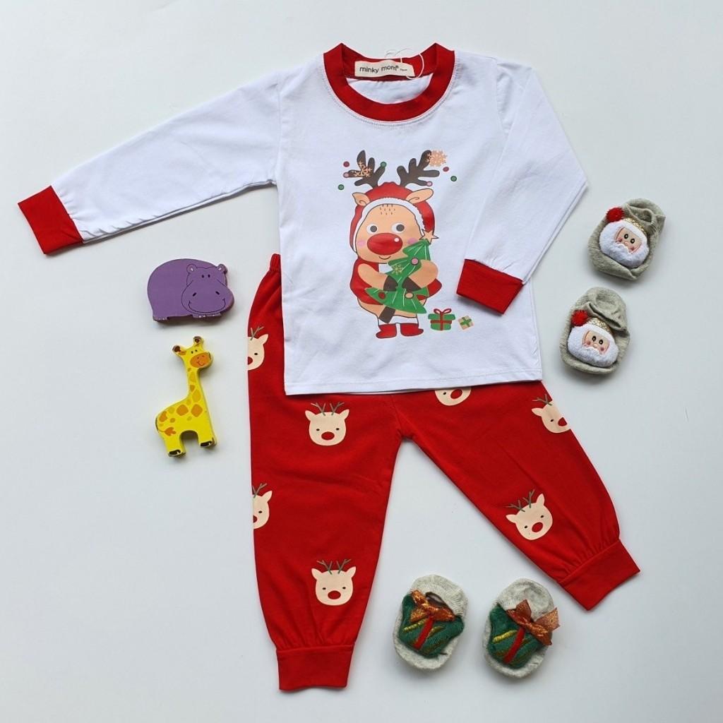 Đồ Giáng Sinh Cho Bé Bộ NOEL Minky Mom Cho Bé Trai Bé Gái Chất Cotton 100% dày dặn và giử ấm tốt cho bé