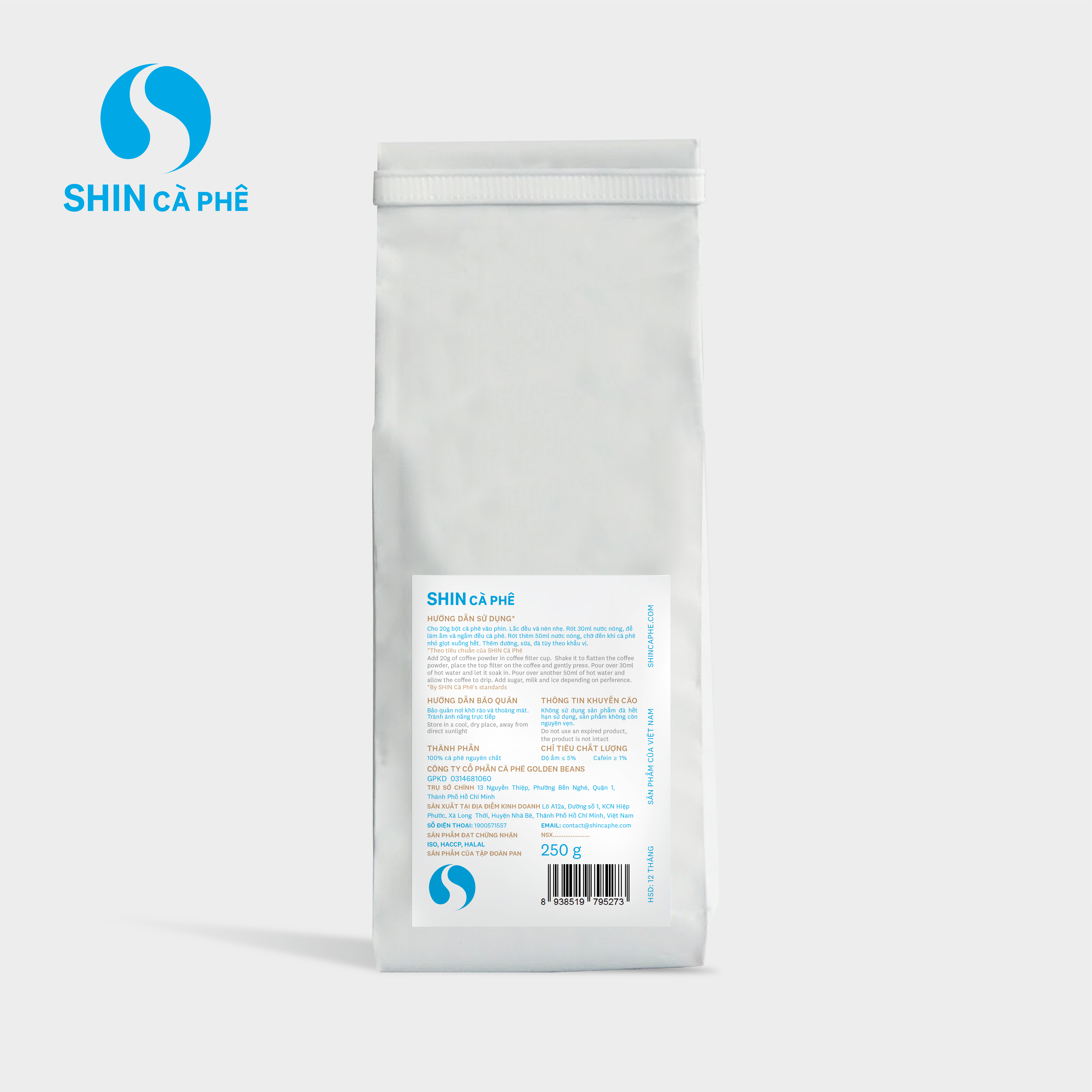 SHIN Cà Phê - Combo A Lưới và Khe Sanh - Phin giấy tiện lợi hộp 5 gói