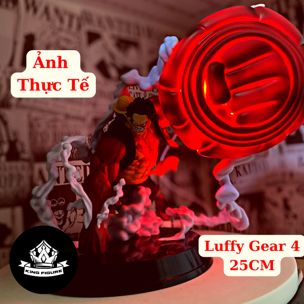 Mô Hình LED Luffy Gear 4 25cm BOUNCE MAN KingFigure Mô hình One Piece Cao Cấp, Figure Mô Hình Anmie One Piece Luffy Vua Hải Tặc