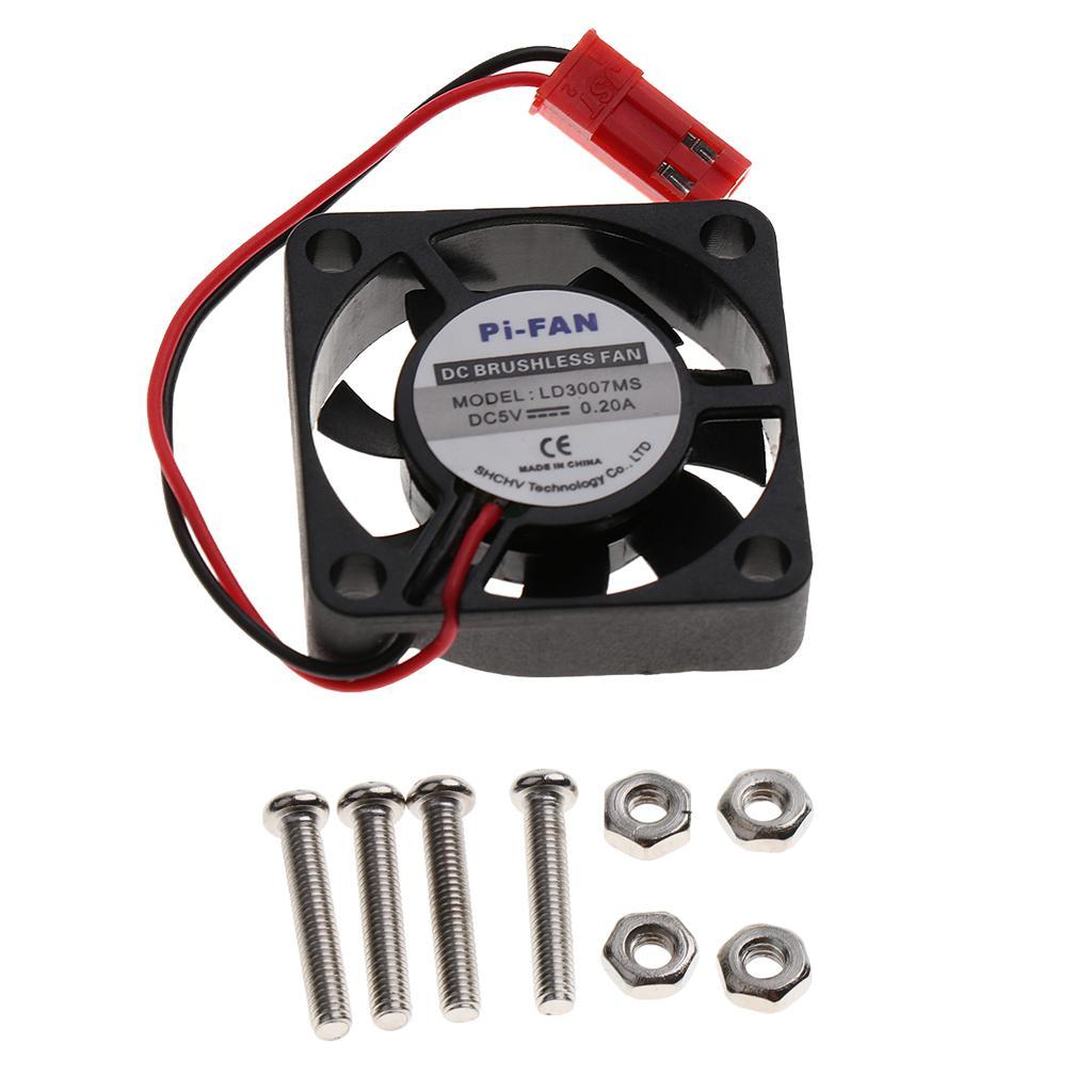 DC 5V Brushless CPU Cooling Fan + Heatsinks for 3B/ 2B/ B+