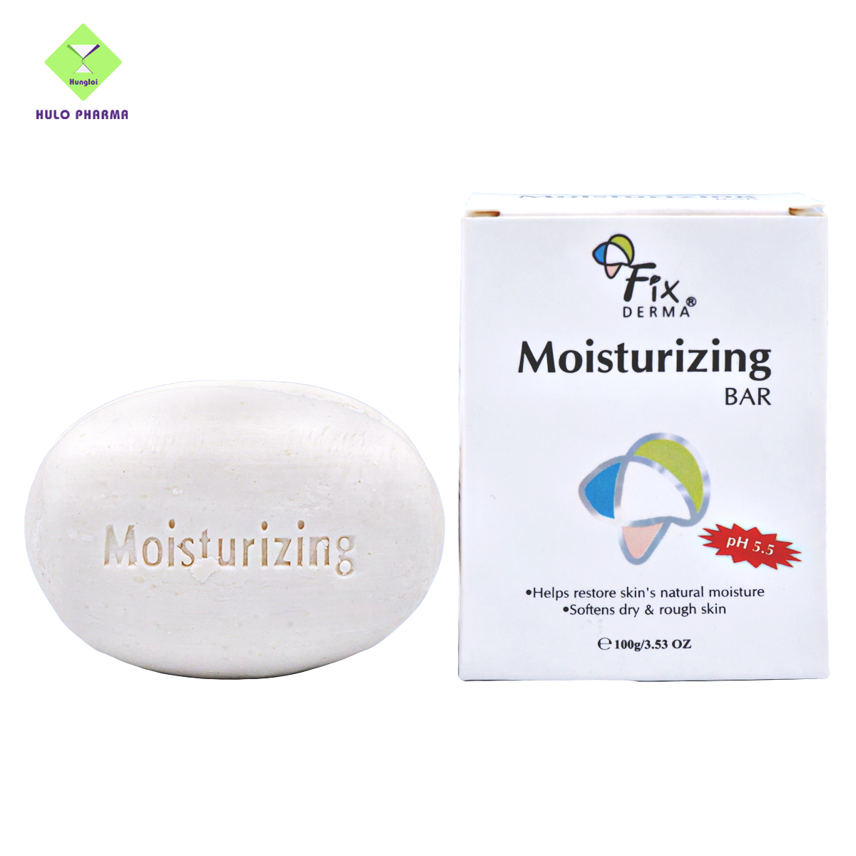 Xà Phòng Tắm Giúp Dưỡng Ẩm FIXDERMA Moisturizing Bar Giúp Dưỡng Trắng Da, Cấp Ẩm, Mềm Mịn Da 100g - Hùng Lợi