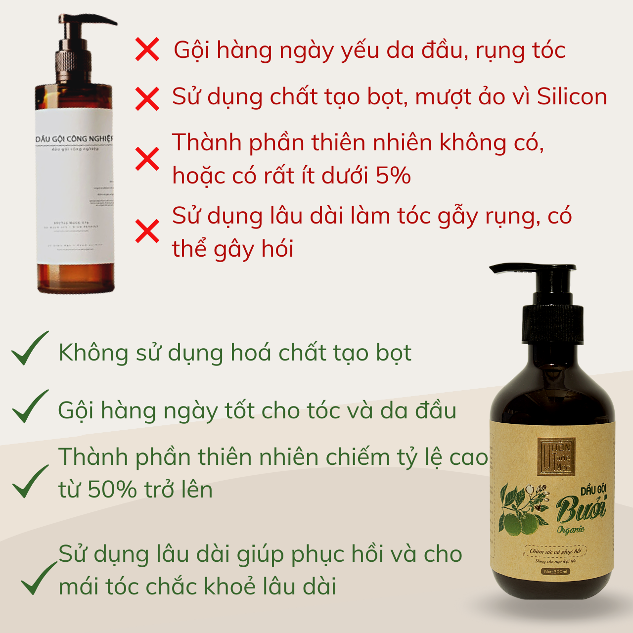 Combo Dầu Gội Bưởi 300 ml Dầu Gội Bồ Kết 300ml Xịt Tóc Bưởi 50ml VƯỜN THẢO MỘC Dưỡng Tóc Siêu Mượt Hạn Chế Gãy Rụng