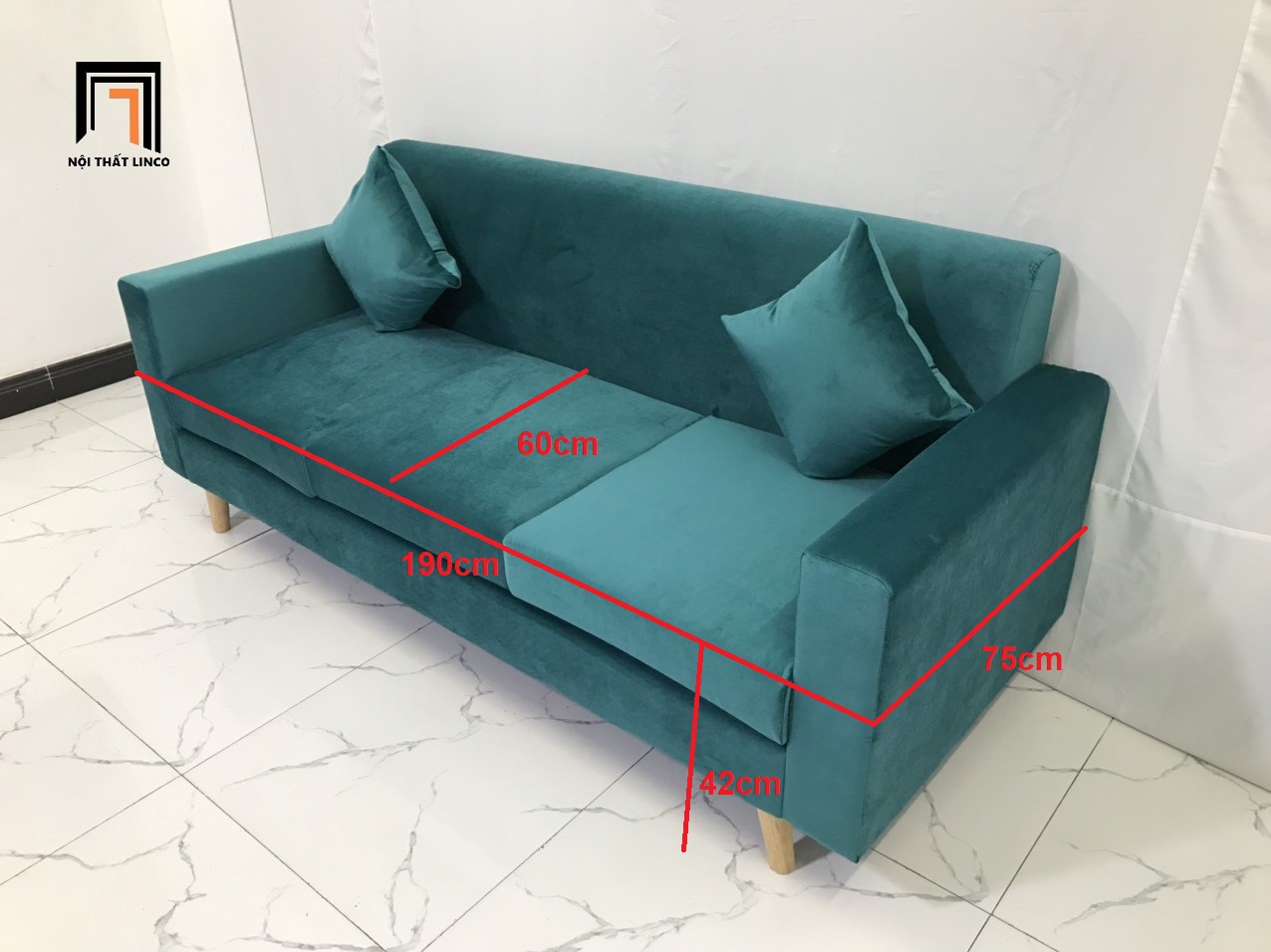 Ghế sofa băng chờ nhiều kích cỡ vải nhung