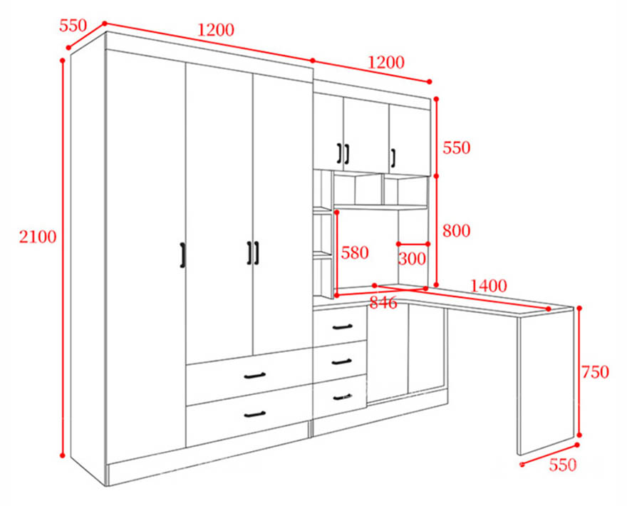 Tủ quần áo gỗ MDF đẹp tiện lợi