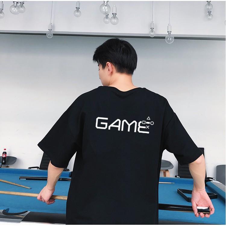RẺ VÔ ĐỊCH Áo thun chữ Game Unisex trắng và đen