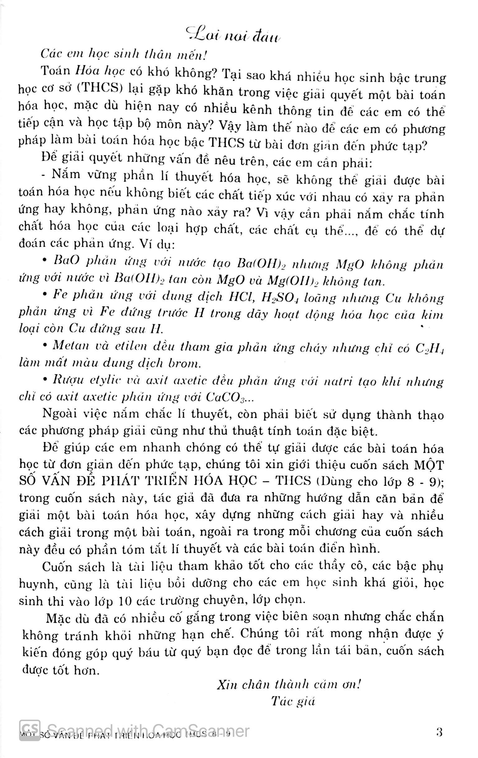 Một Số Vấn Đề Phát Triển Hóa Học Thcs 8-9 - ảnh 12