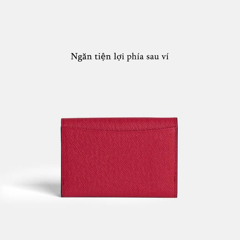 VÍ MINI ĐỰNG THẺ NỮ Bóp Nhỏ Gọn Cardholder LUCY Da Saffiano Nhập Khẩu Cao Cấp Chống Thấm Nước