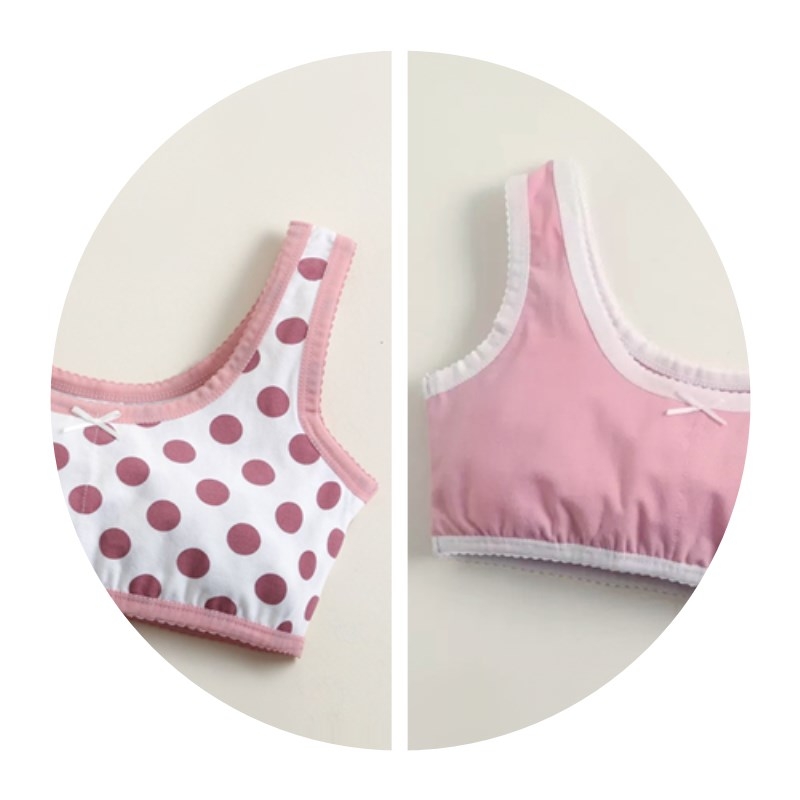 Combo 4 áo lót bé gái Hàn Quốc siêu đẹp chất cotton, áo bra cho bé gái từ 20-50kg
