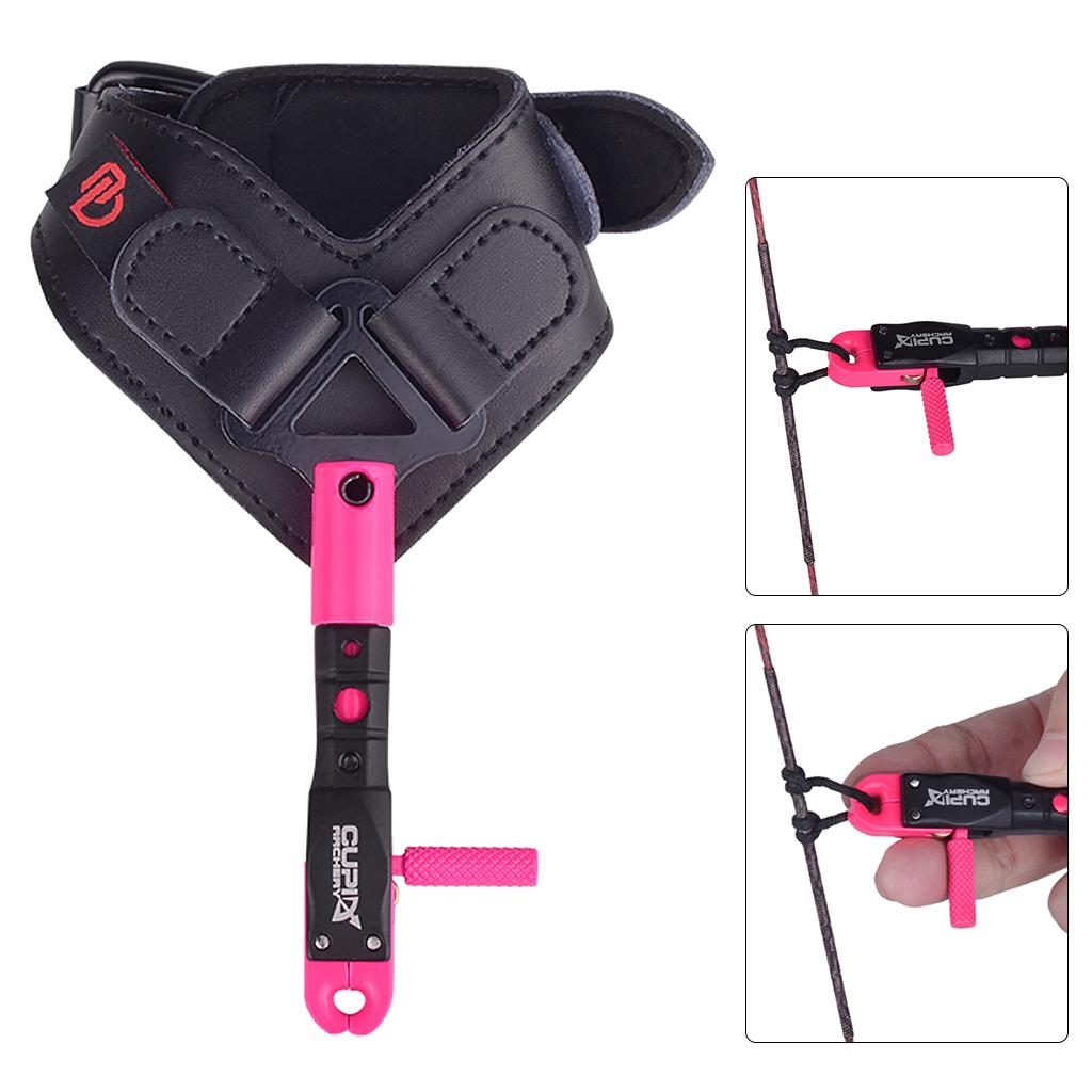 Archery Release Aid Buckle Adjutable Rotary for Archery Compound Bow Pink