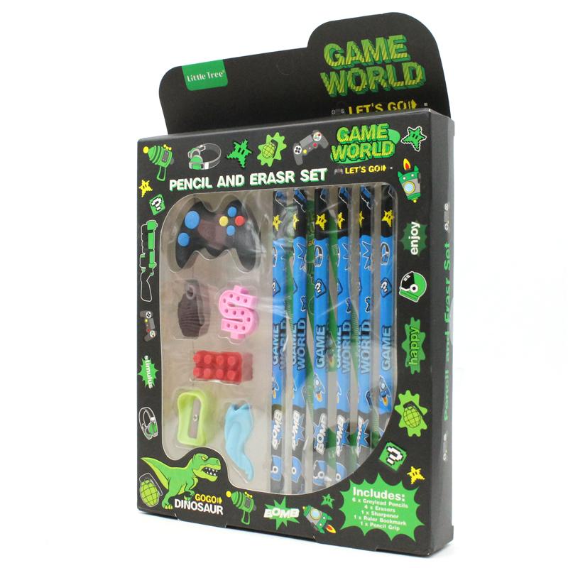 Bộ Dụng Cụ Học Tập Game World - Little Tree GP8035-E (13 Chi Tiết)