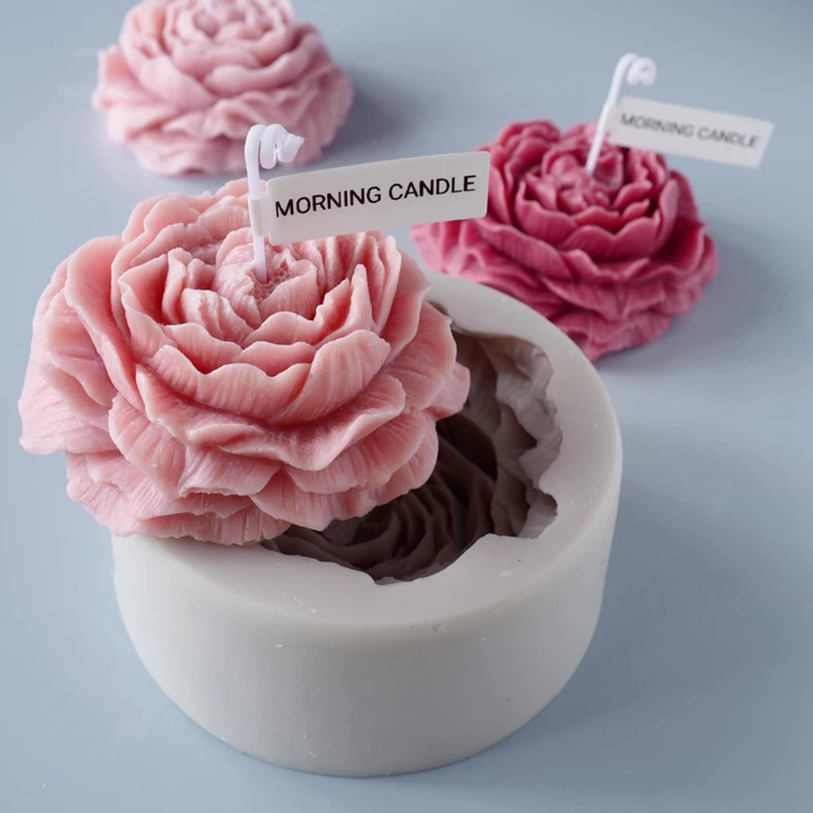 Rose Flower Mold DIY Candle Mould Clay Craft Candy Chocolate Making Tool