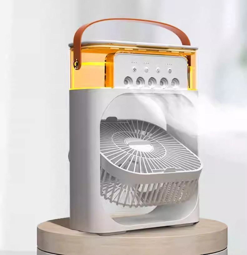 Quạt Hơi Nước Để Bàn Mini Có Đèn LeD 3 Tốc Độ Gió