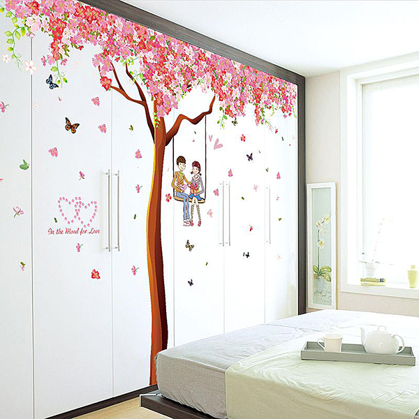 Decal Dán Tường Cây Đào Hạnh Phúc Size Lớn 2 DCX028