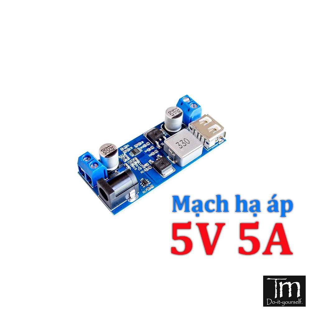 Mạch Hạ Áp 12V/24V/36V Xuống 5V-5A Hiệu Suất Cao DC-DC (XY-3606)