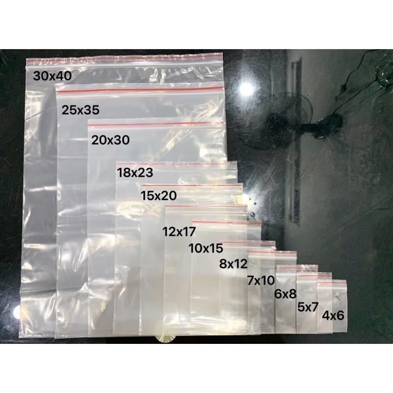 Túi Zip Chỉ Đỏ - Chất Liệu PE An Toàn - Độ dày 6.5 zdem -