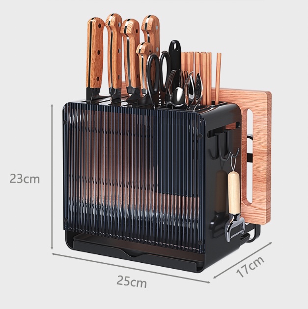 Kệ đựng dao thớt để bàn hoặc treo tường Carbon Steel