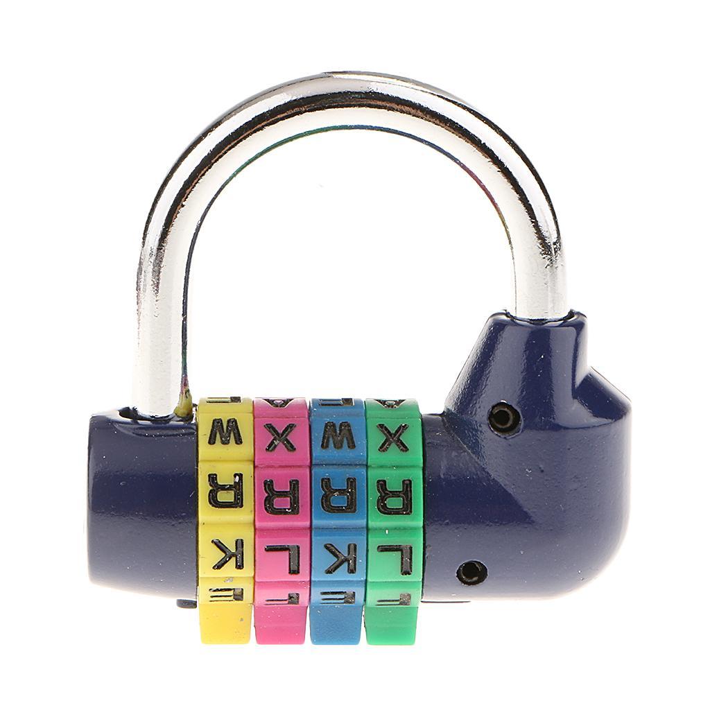 Letter Combination Lock Password Padlock for Toolbox Blue