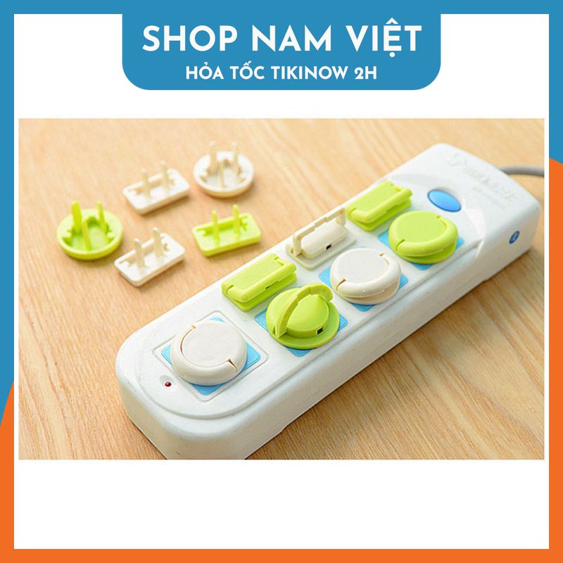 Set 10 Bịt Ổ Điện Chống Giật, Miếng Chặn Ổ Điện Chống Cháy Bảo Vệ An Toàn Cho Bé - Chính Hãng NAVIVU