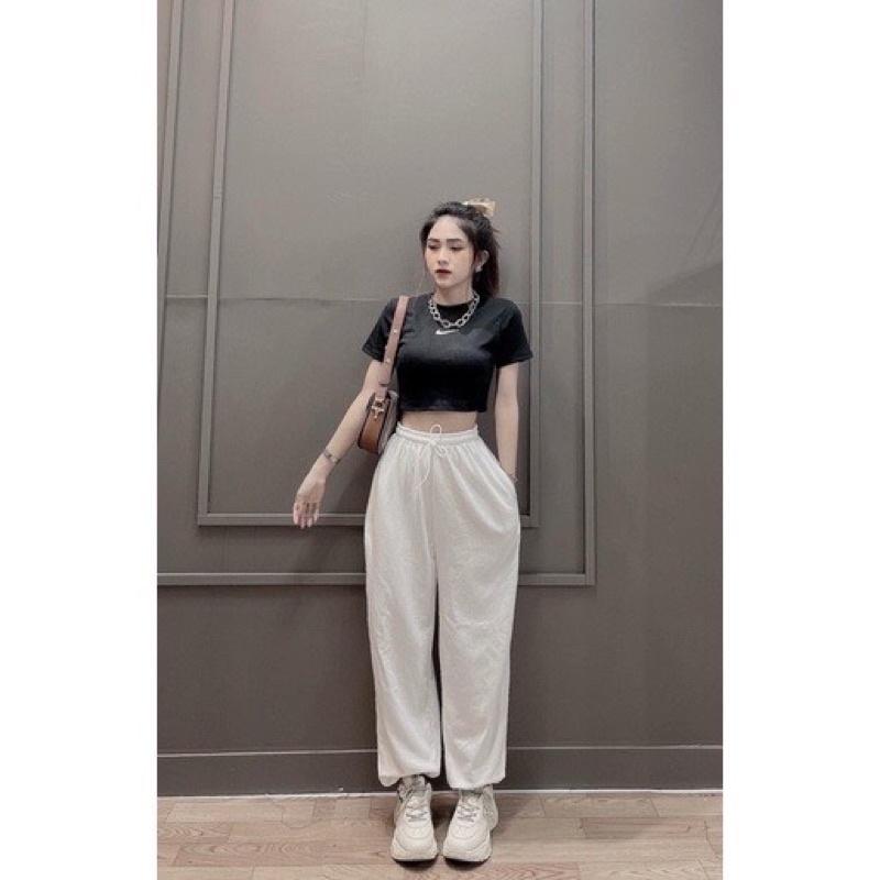Sét áo croptop bozip + quần bom TT6