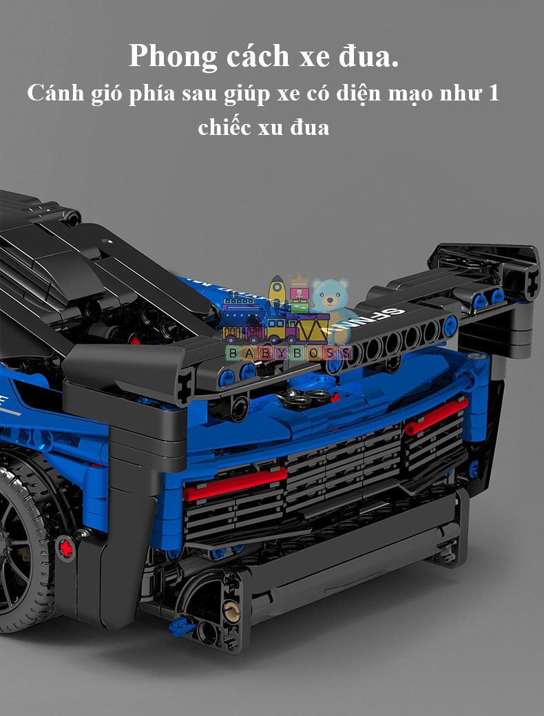 Đồ Chơi Lắp Ghép Technic Xe McLaren Senna GTR Với 1404 Chi Tiết, Xe Điều Khiển Từ Xa McLaren Senna GTR Tay Cầm RC,  Mô Hình Siêu Xe McLaren Senna GTR