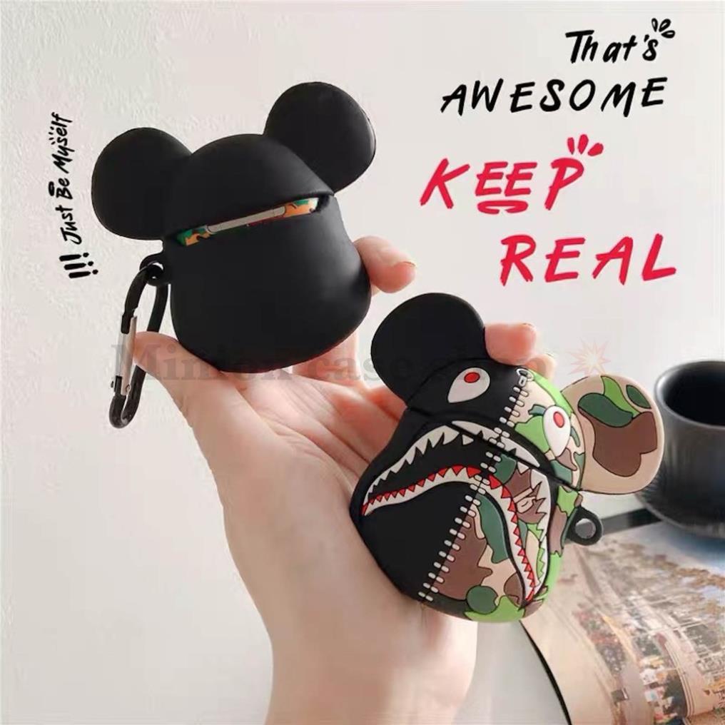 Case Sillicone Dẻo Chống Bám Bẩn Gấu Bearbrick Dành Cho Airpods